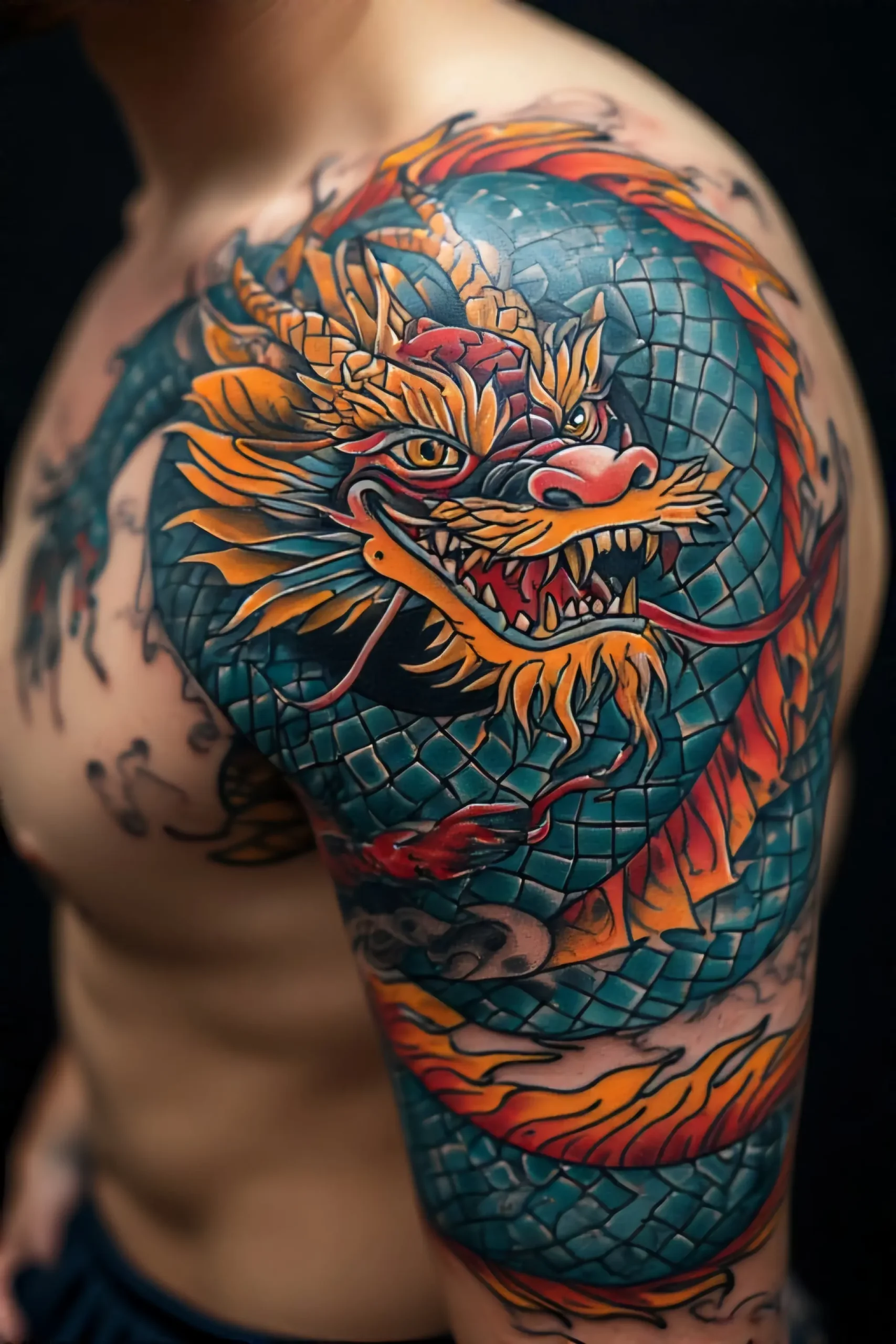 Traditional Dragon Tattoo
