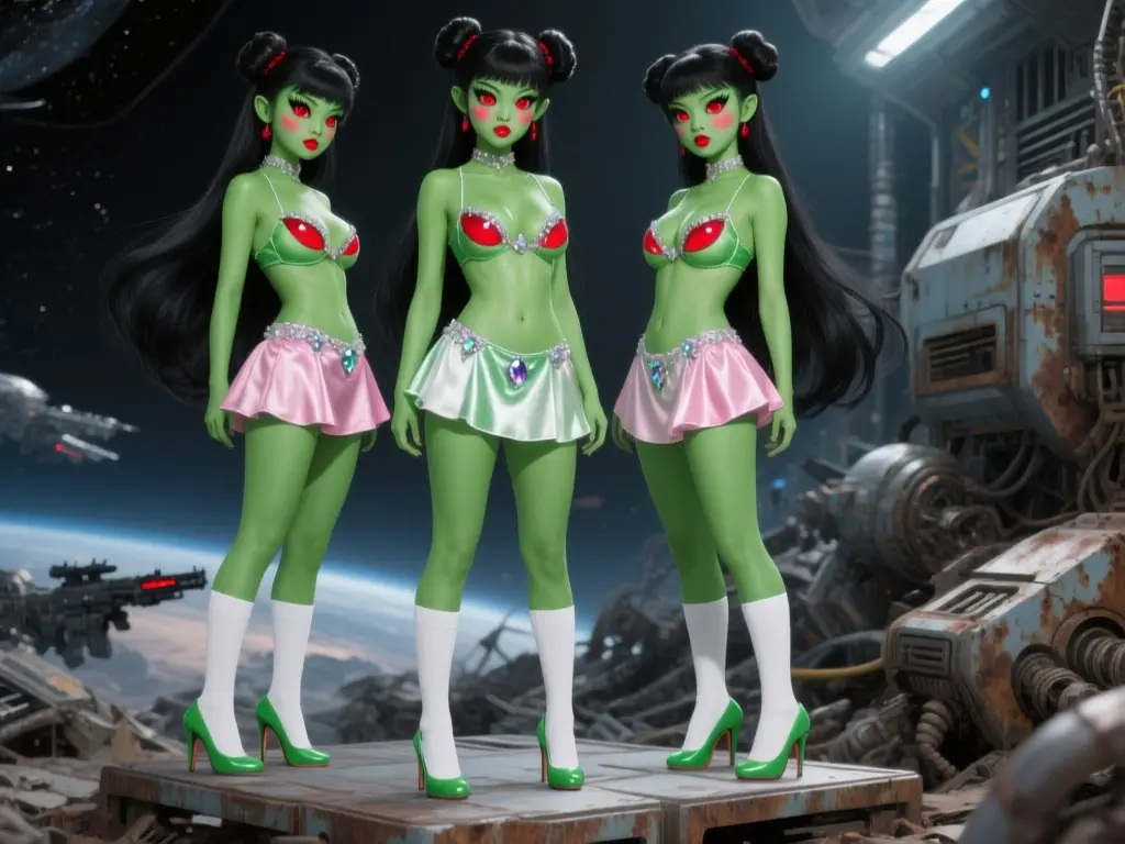 Space Girl Zyna Clones
