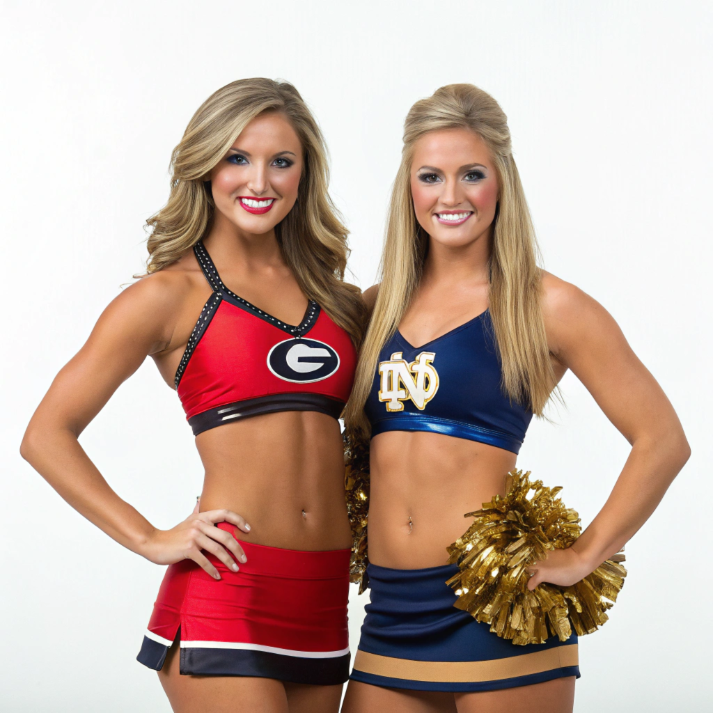 Notre Dame vs Georgia Cheerleaders