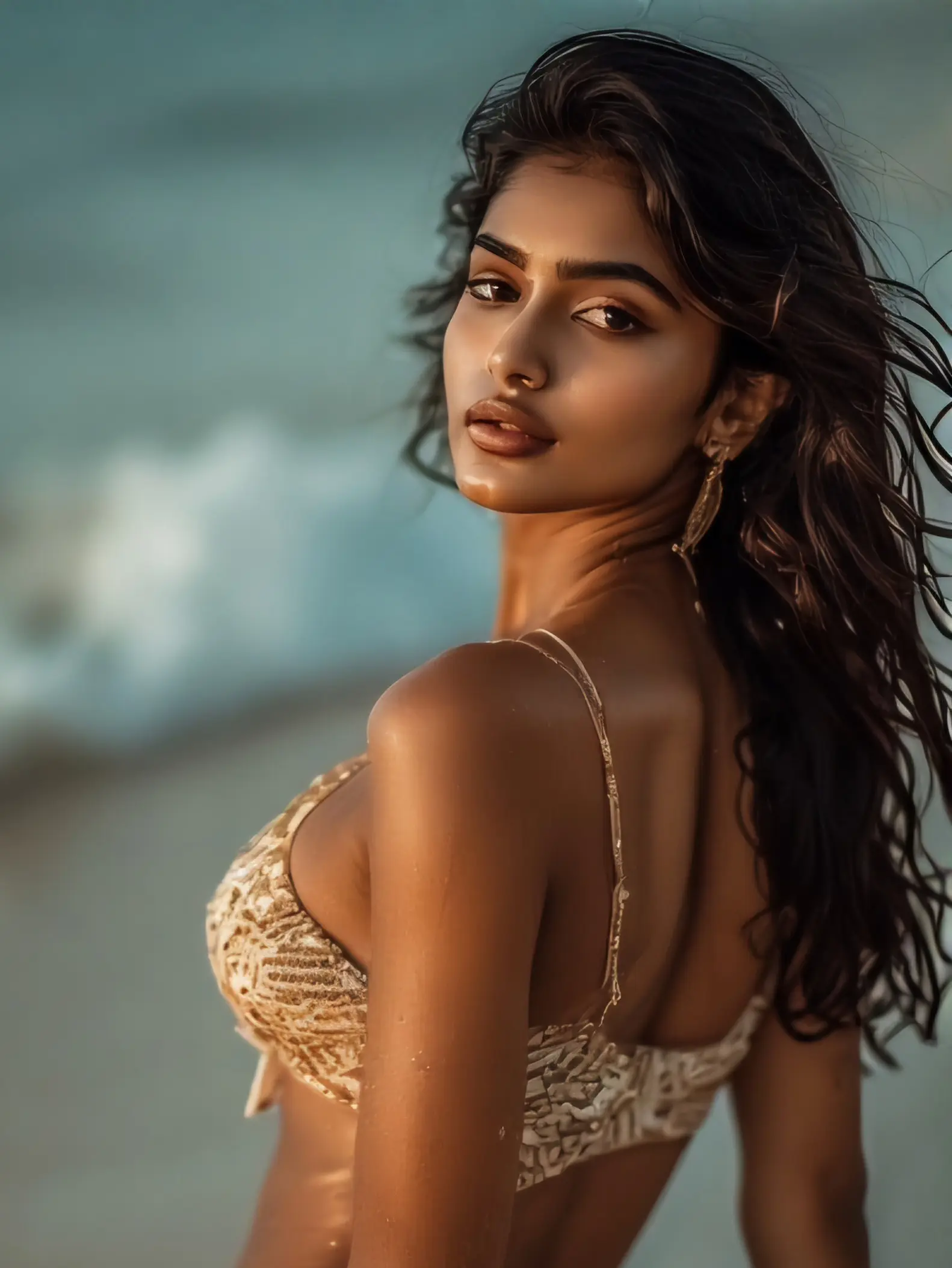 IN Indian Model in Sexy Bikini at Beach
