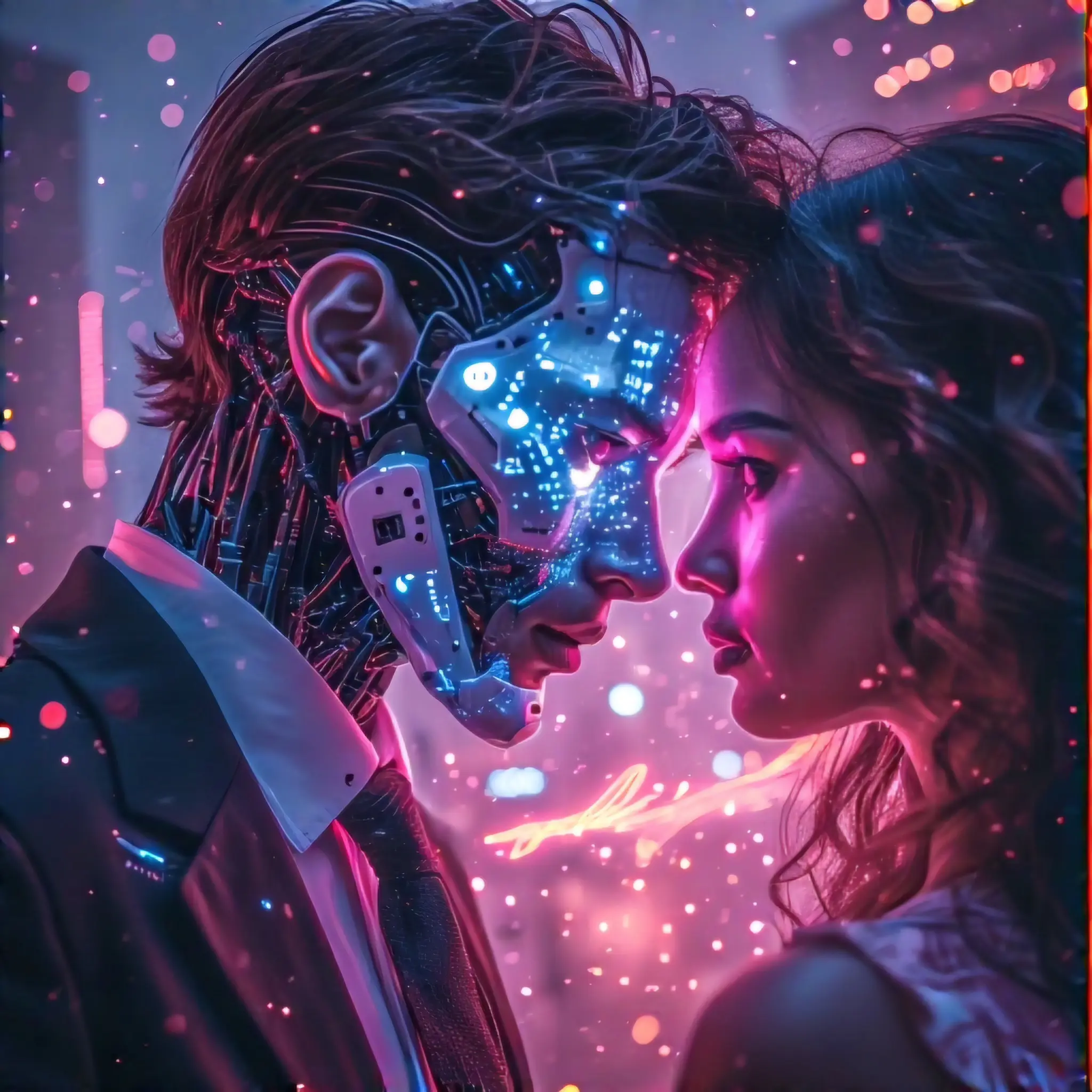 Alma Digital Latido Fragmentado Latidos que Despiertan. IA Love Robot