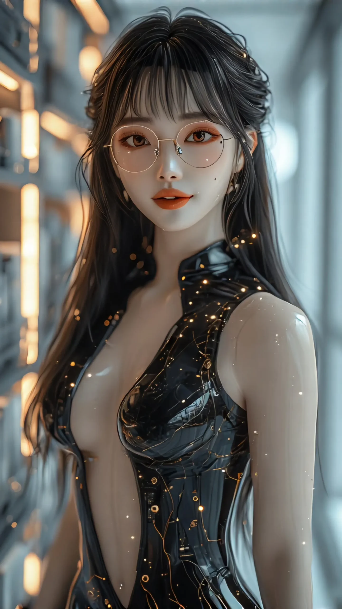 AI Art Latex Librarian of the Mind Labyrinth
