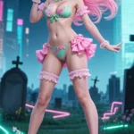 The Kinky Cemetery - Short Science Fiction Story ReiKokoro Kinky Cemetery Bikini City Front Portrait 00