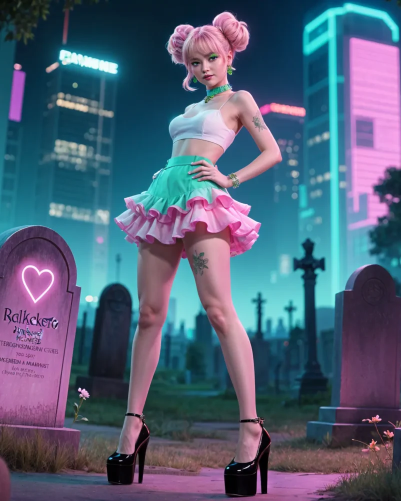 ReiKokoro Kinky Cemetery Miniskirt Ruffles Stand Neo Square 00