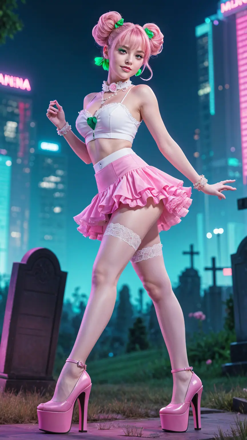 ReiKokoro Kinky Cemetery Miniskirt Ruffles Top Portrait