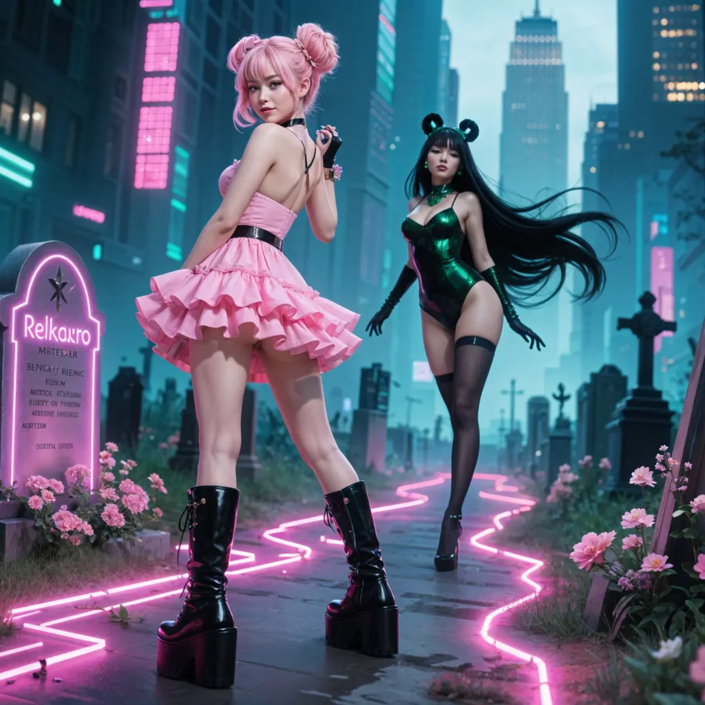 ReiKokoro Kinky Cemetery Miniskirt Ruffles with Velveta Neo Square