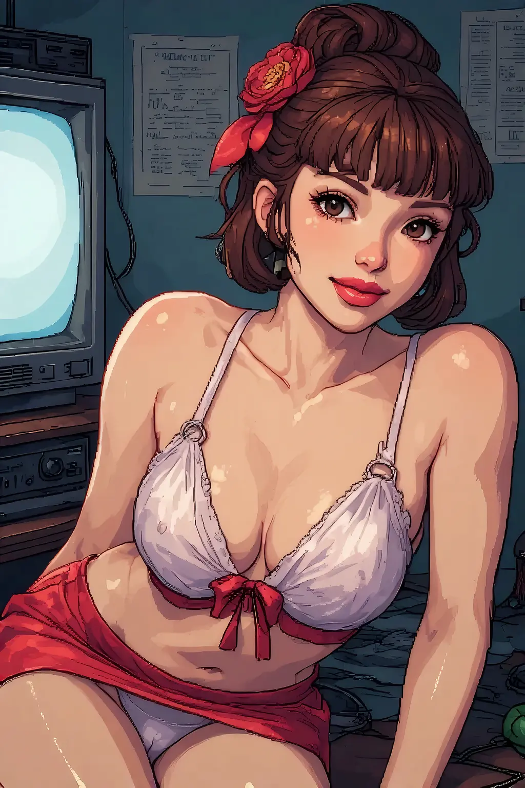 Social Networks: A Scream Into the Void 02 The Woman in the Wires. Sexy AI Model.